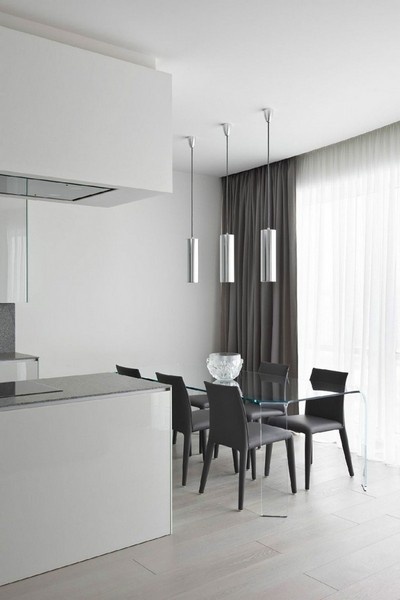 现代极简主义风格的莫斯科公寓 质地美感融合