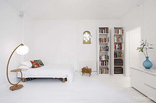 白色木地板无暇公寓 北欧简约风公寓设计(图)