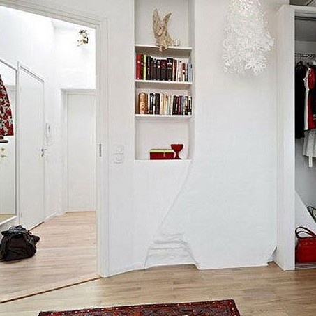 浅色地板清新绿茶系 92平米瑞典现代公寓(图)