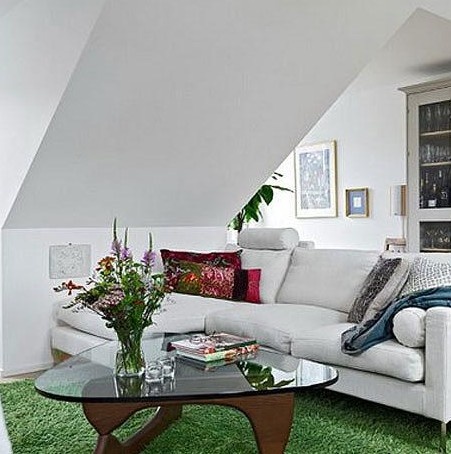 浅色地板清新绿茶系 92平米瑞典现代公寓(图)