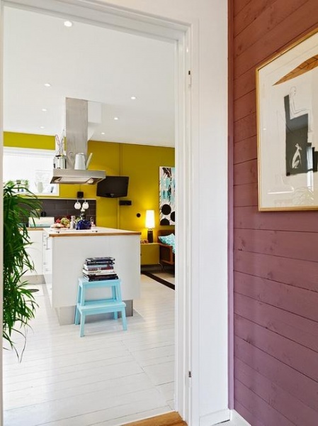 瑞典一套缤纷多彩的欢乐小复式公寓（组图）
