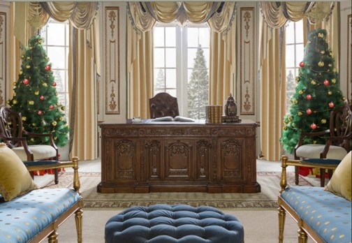 以白宫总统书桌为原型的 决策桌