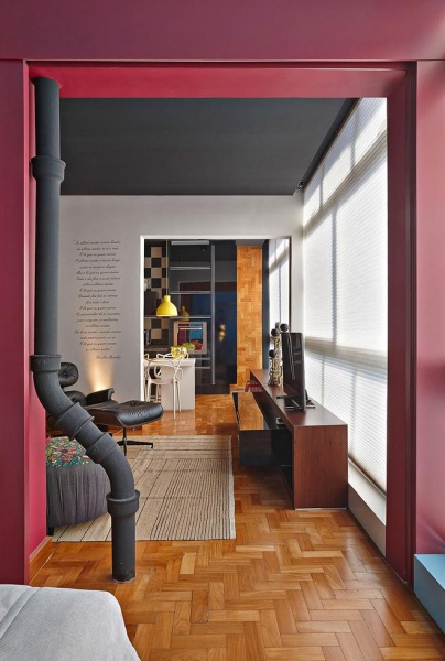 有着强烈色彩和纹理的巴西现代公寓（组图）