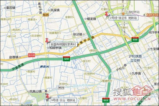 吉盛伟邦国际家具村 地图