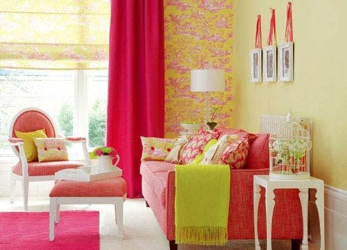 打造色彩客厅 让家充满春意的魔幻