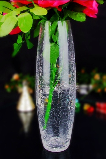 椭圆冰裂玻璃花瓶