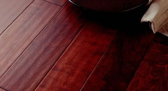 安信地板发售桃花心木100%纯实木手刮仿古地板