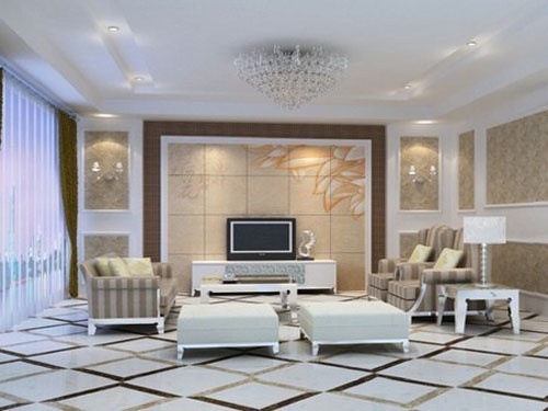 选择适合的家地板砖让你拥有一个通透的客厅