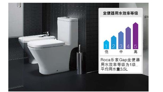 乐家Gap座厕在国家质检中被评为1级节水产品