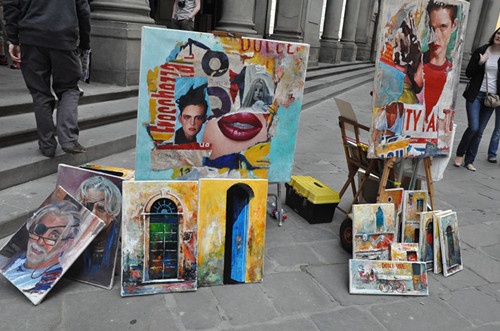 艺术源于生活而又高于生活，街头艺术成为佛罗伦萨一处亮丽的风景线