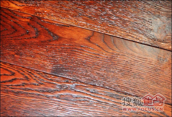安信橡木浮雕实木地板外观纹理