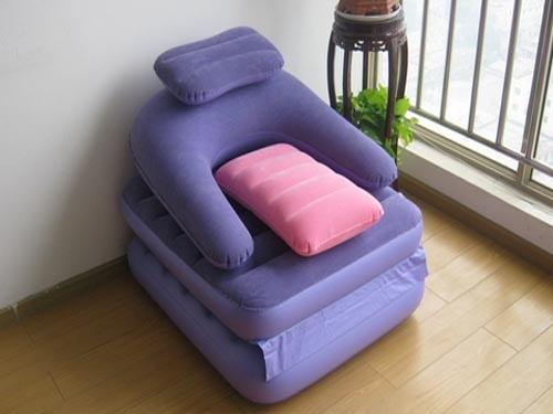 充气沙发体积小携带方便注意和其它家具搭配