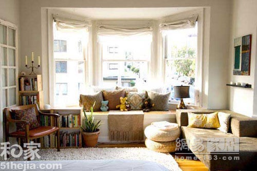 会客读书多功能 十二款种客厅飘窗设计