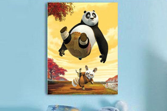 功夫熊猫数字油画