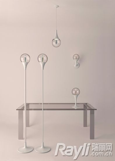 Biagetti设计的Edi – Edi Glass – Edi Model 1是一个桌灯、落地灯、悬挂灯和壁灯系列