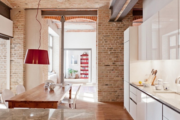 老房改造经典案例 现代感十足的红砖老屋公寓