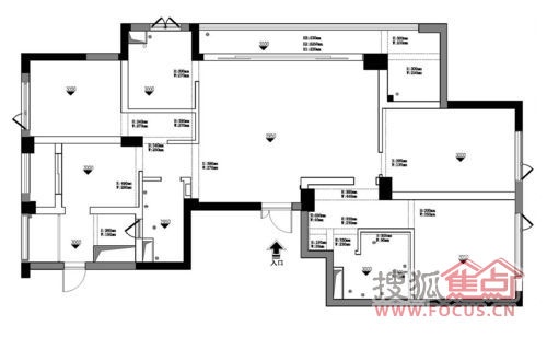 玉兰公寓美式风情187平米四居室装修设计