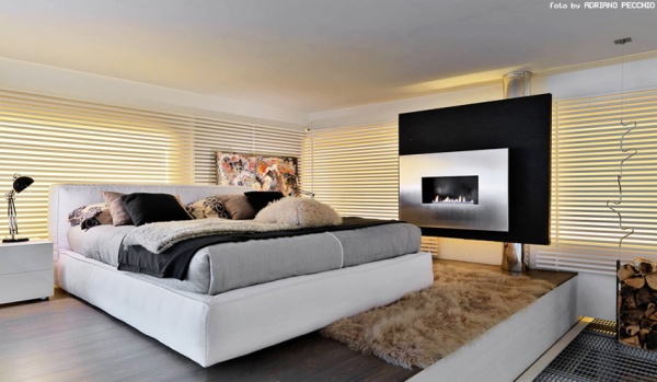 挑高时尚小户型公寓装修 黑白色打造舒适家