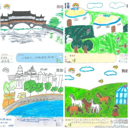 我的家乡主题绘画，架起了立邦员工子女与立邦希望小学孩子们沟通的桥梁