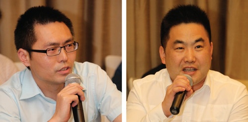 左：HMD策划咨询部分高级经理 杨程波   右：美国W&R国际设计集团 亚太区执行董事、首席规划师 刘江泉