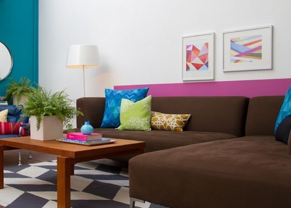经典的几何类型现代家居设计，色彩的拼接给家居增添空间感。