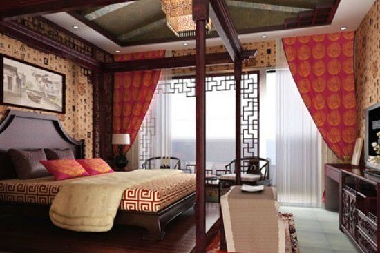 中式古典风格窗帘搭配