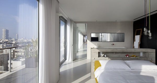 以色列建筑师600平顶层公寓 开放格局+露天泳池