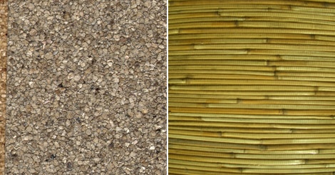  柔然壁纸日本进口天然材质壁纸(左图为云母片、右图为草编)
