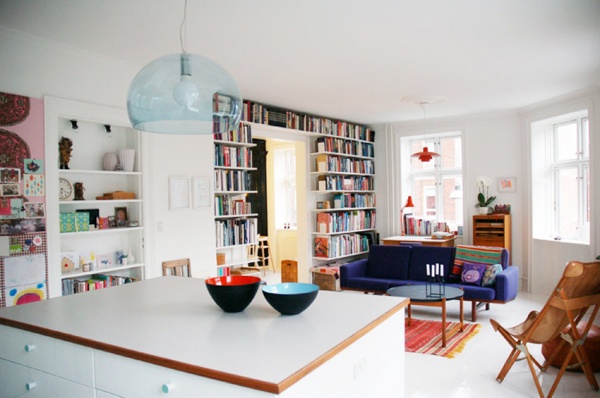 129平方米两居室 大胆玩色彩的北欧风格