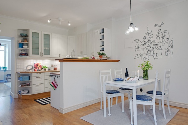 简欧风格漂亮两居室 把厨房当作社交空间