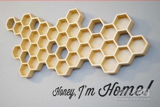 Honey, I’m Home! 创意蜂窝钥匙架