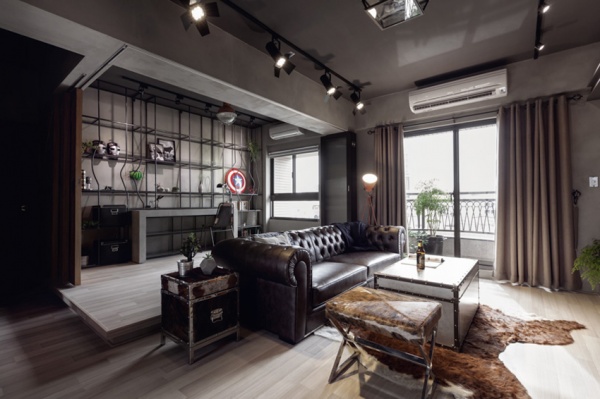 个性化工业风格 台湾高雄92平米美式公寓