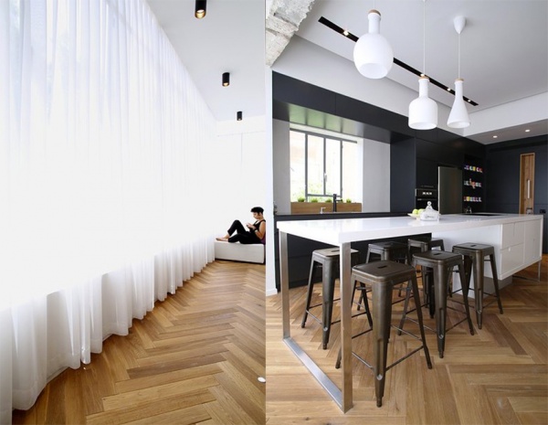 以色列现代风格两居室公寓 聪明地布置功能间