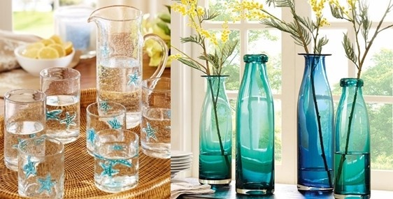 Harbor House透明气泡贴片冷水杯和玻璃花瓶，清凉一夏