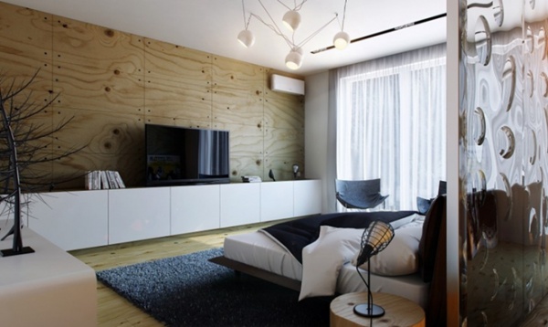 俄罗斯现代简约风公寓 自然感十足的家居空间