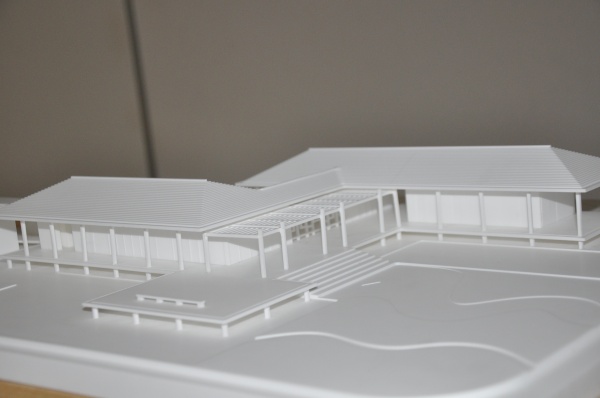 现场展示的教育建筑模型
