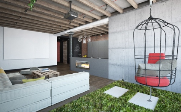 乌克兰 Loft 风创意公寓 把花园搬到室内