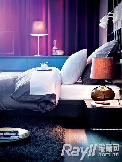 IKEA宜家家居 　卧室用浪漫紫情调灯营造卧室特有的情调