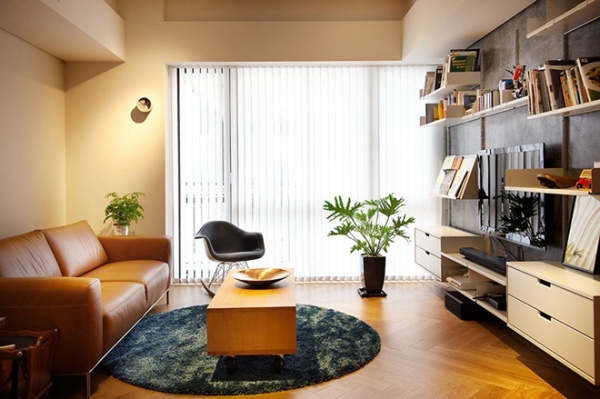 99平方米现代简约一居公寓 朴质自然的家居空间