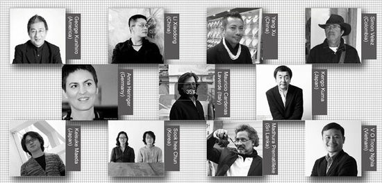 国际竹建筑双年展 参展建筑师头像排列