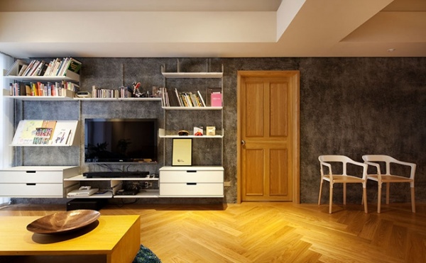 99平方米现代简约1居公寓 朴质自然的家居空间