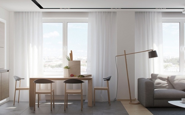 俄罗斯木质简约风公寓 打造多元层次的生活空间