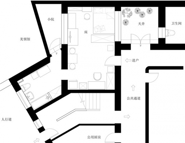 非常惠生活 王善祥淮海中路26平住宅改造设计-平面布置图