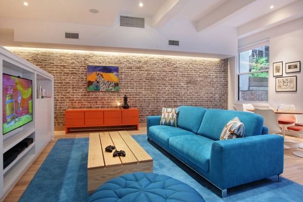纽约现代普普风公寓 玩转高饱和度的家居色彩