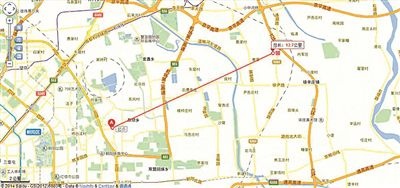 百度地图显示,首开·香溪郡距离东坝自住房项目金隅·汇景苑直线距离超过10公里