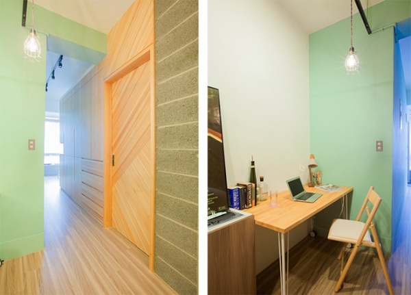 66平方米彩色长廊老公寓改造 色彩渲染出好心情