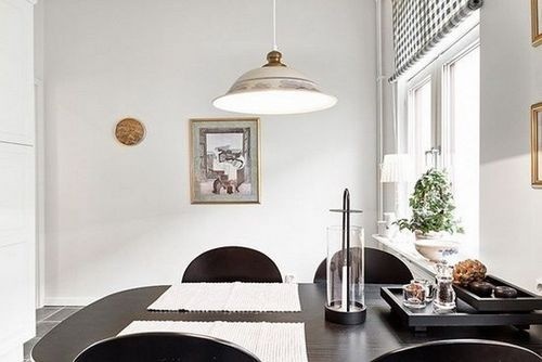 瑞典风格秋季色系公寓 餐厅