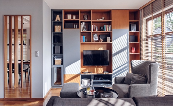波兰现代简约风一居室公寓 富有层次感的家居