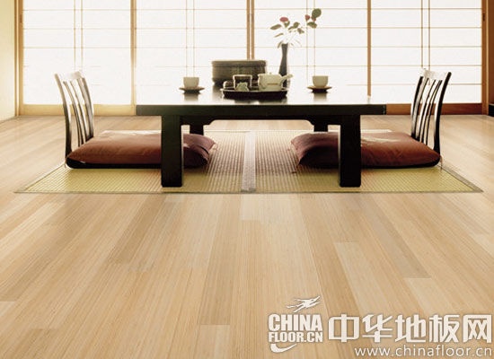 日式风格客厅竹木地板装修效果图