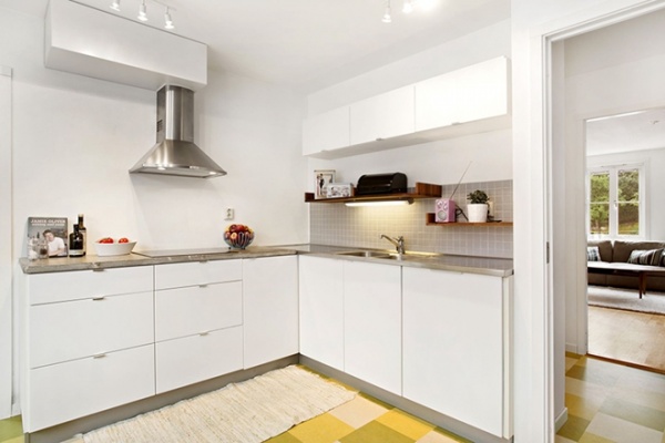 瑞典自然简约两居室公寓 木地板也可以混搭